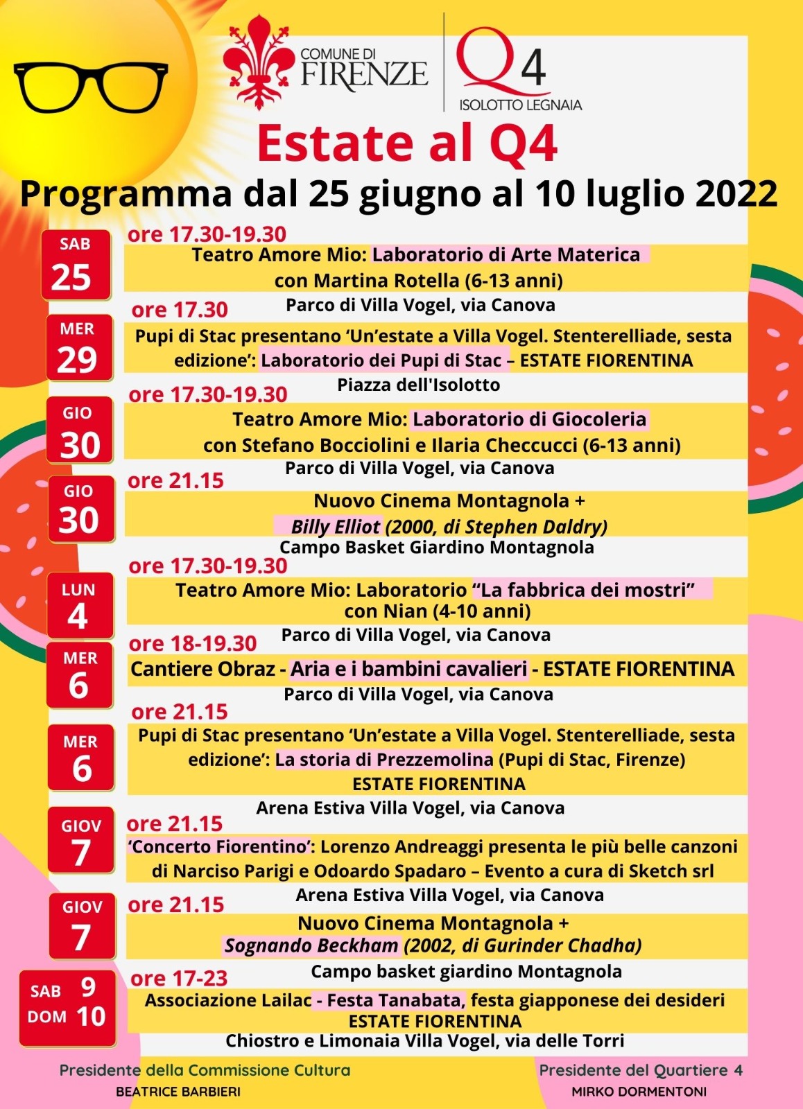 Estate al Q4: tutti gli eventi dal 25 giugno al 10 luglio