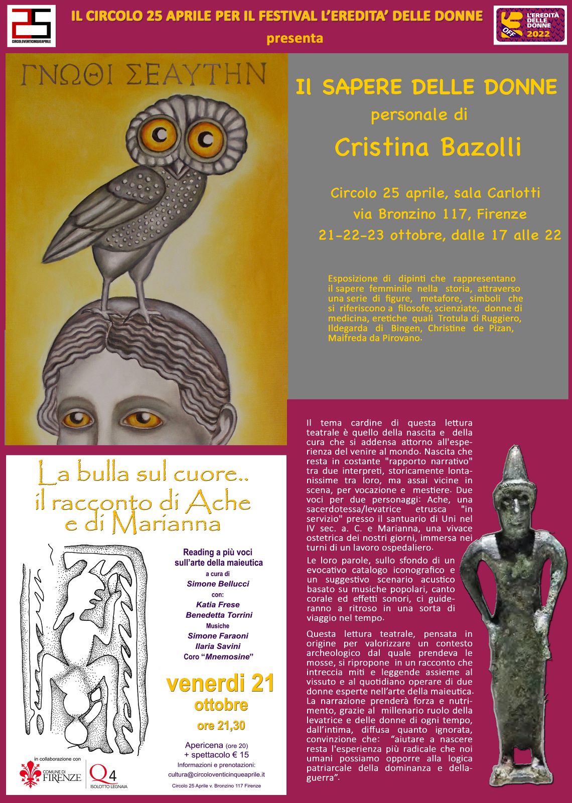 L’Eredità delle Donne al Circolo 25 Aprile