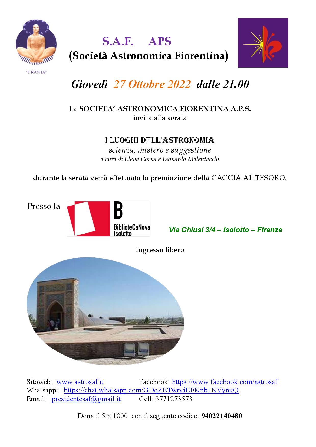 I luoghi dell’astronomia