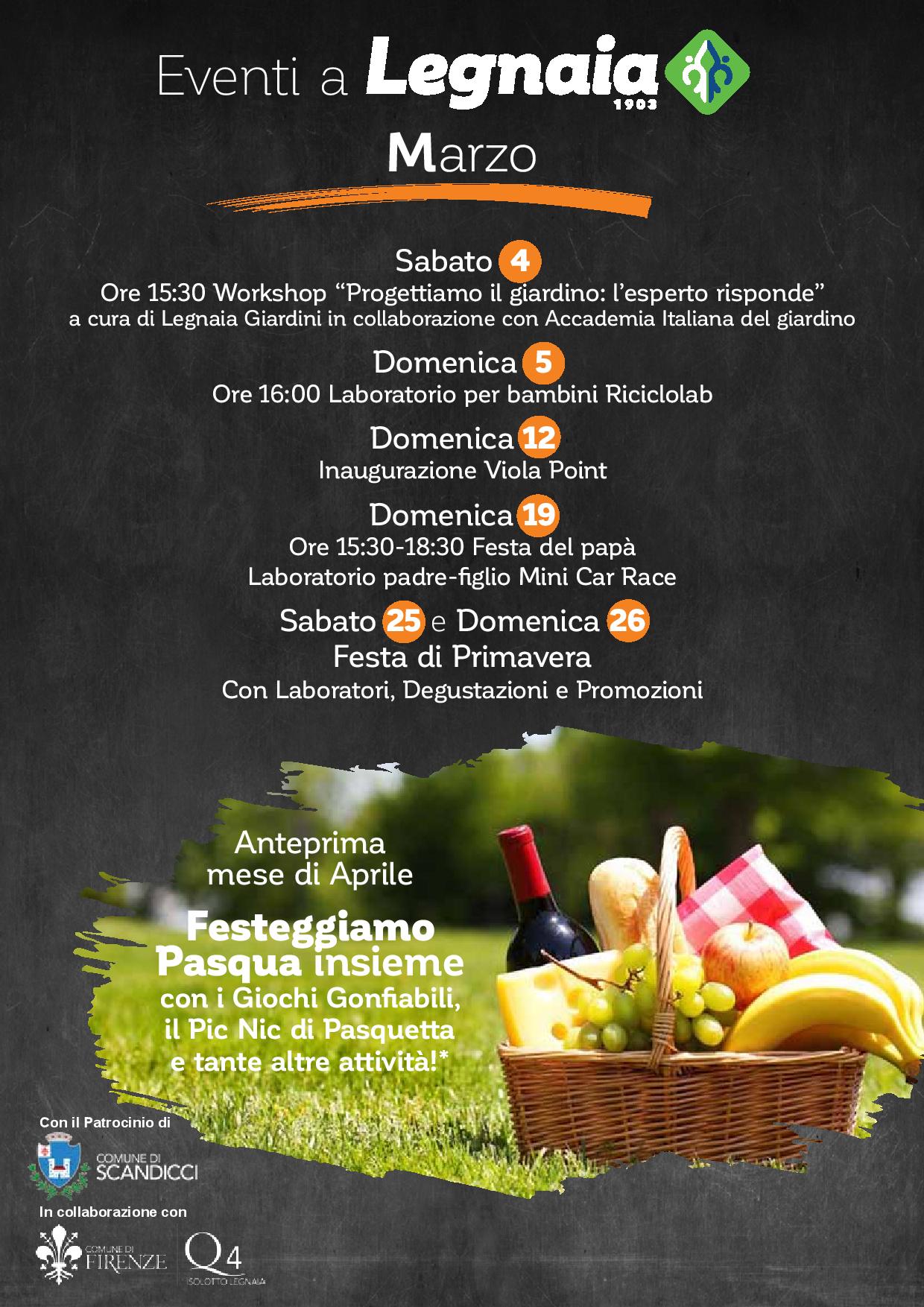 Programma eventi marzo