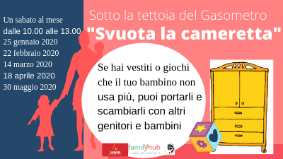 Svuota la cameretta, mercatino del libero scambio all’ex gasometro