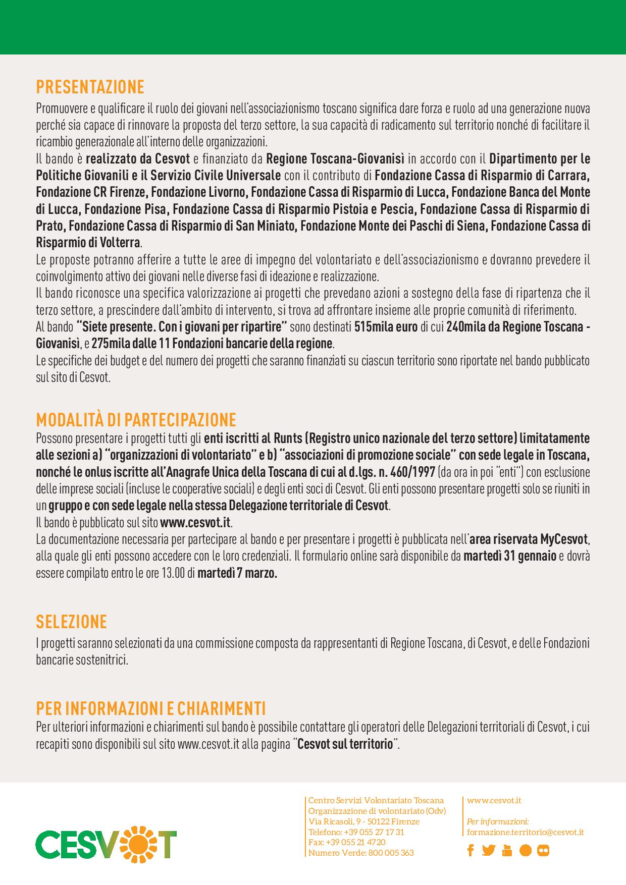 Siete presente. Con i giovani per ripartire 2