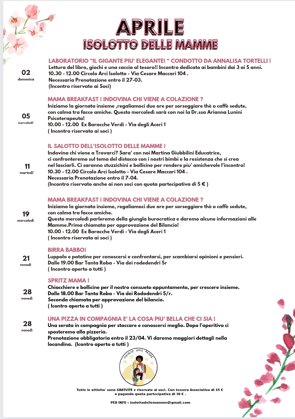 Isolotto delle Mamme: aprile