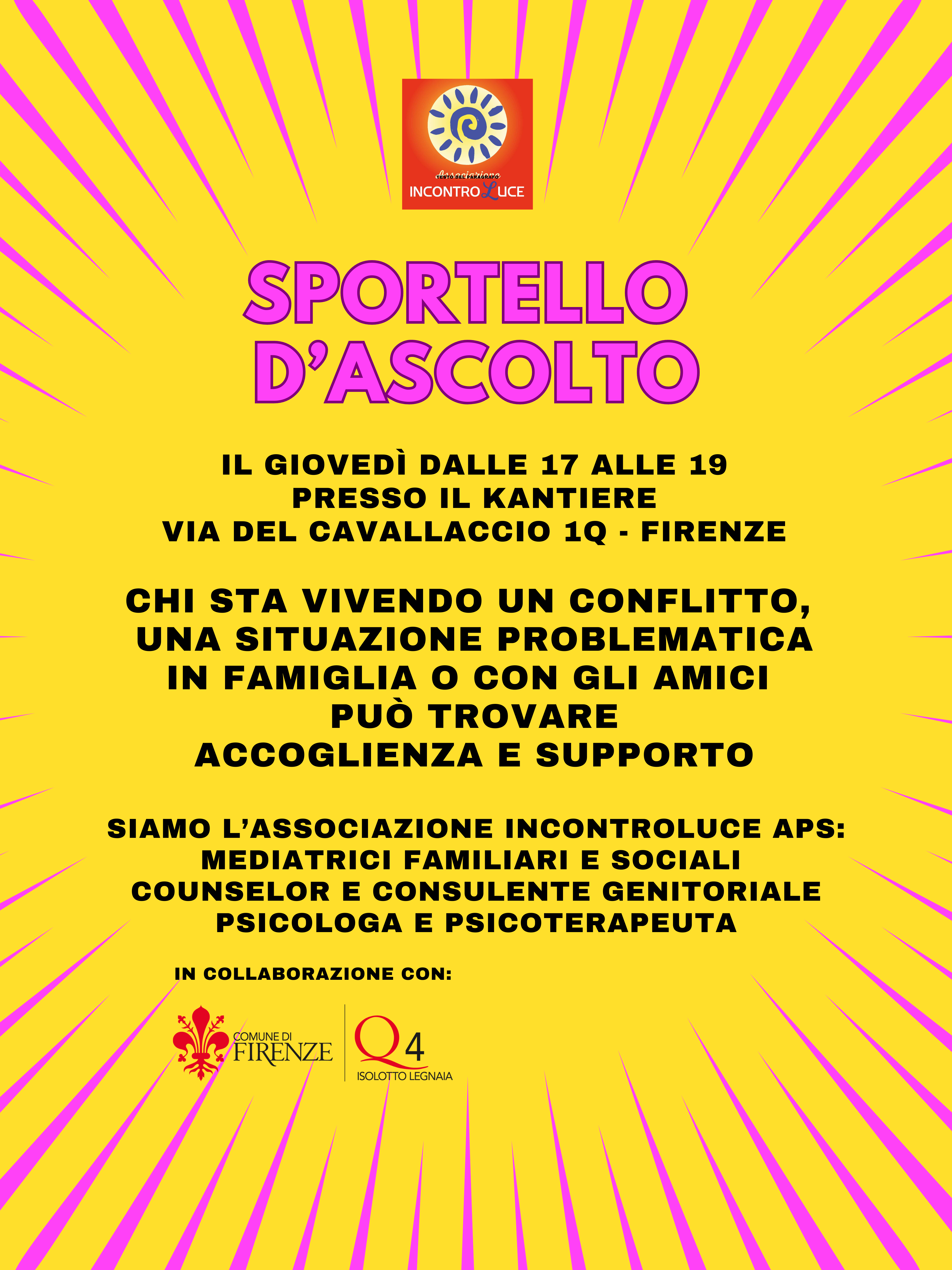 Sportello d'ascolto presso il Kantiere