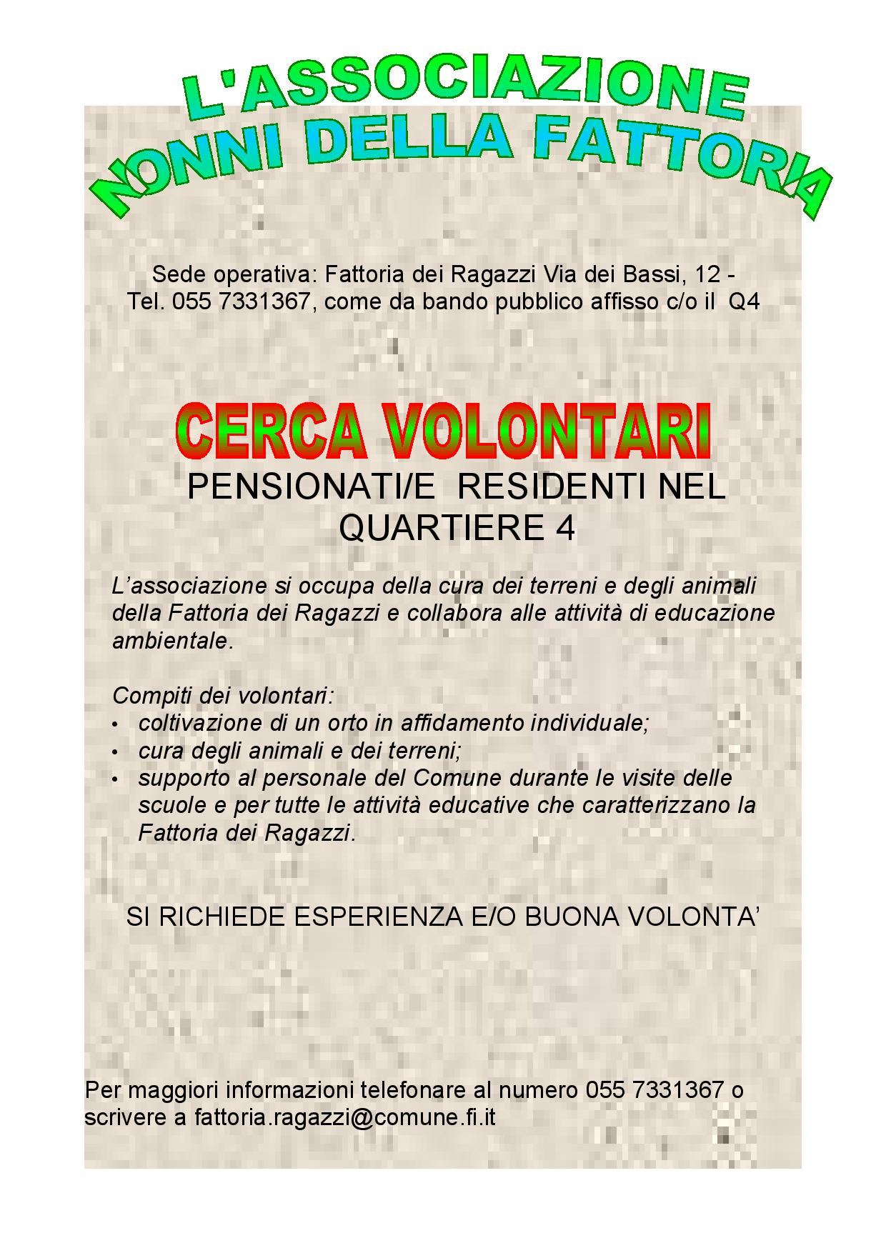 Diventa volontario della Fattoria dei Ragazzi