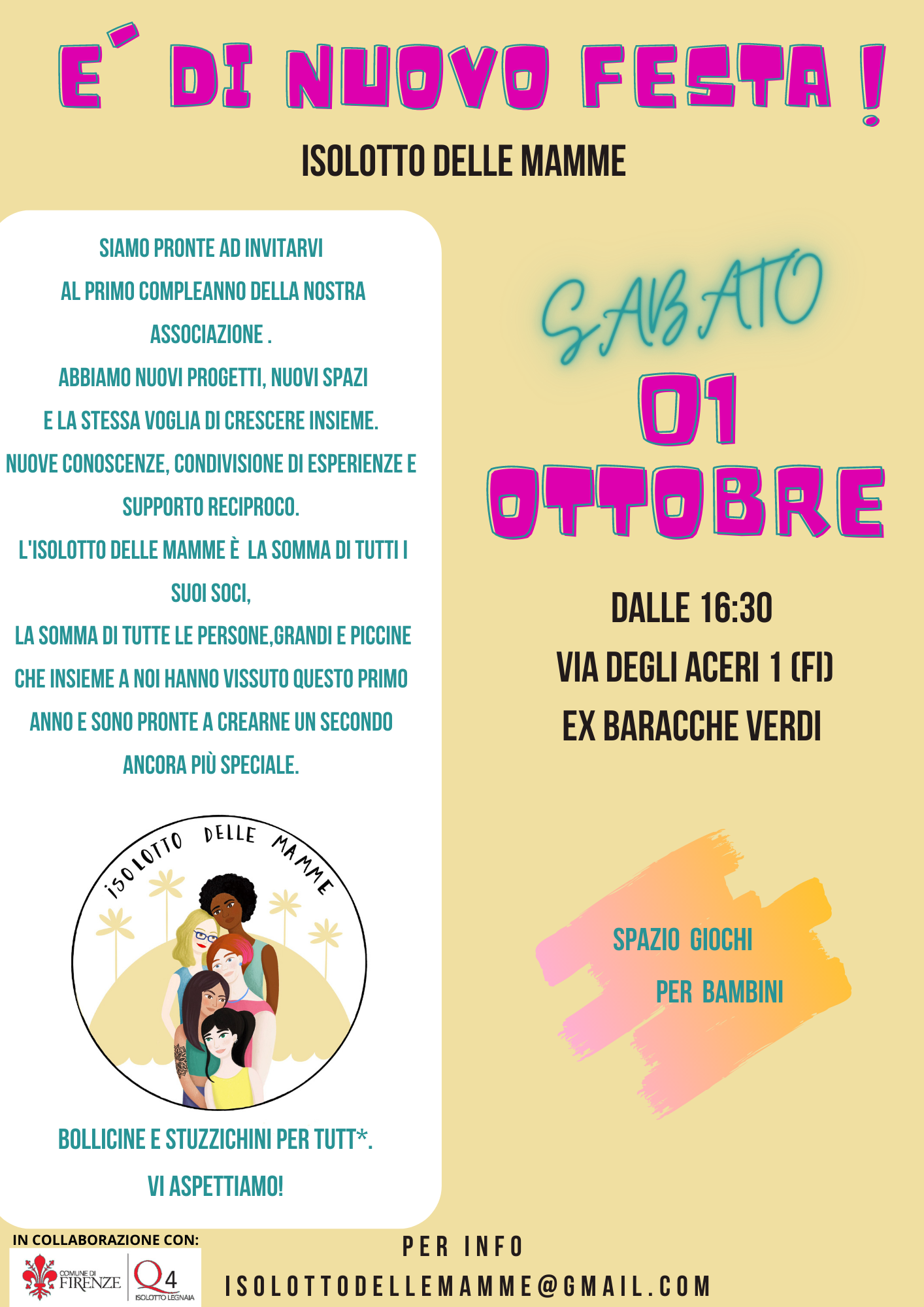 È di nuovo festa con l’Isolotto delle Mamme