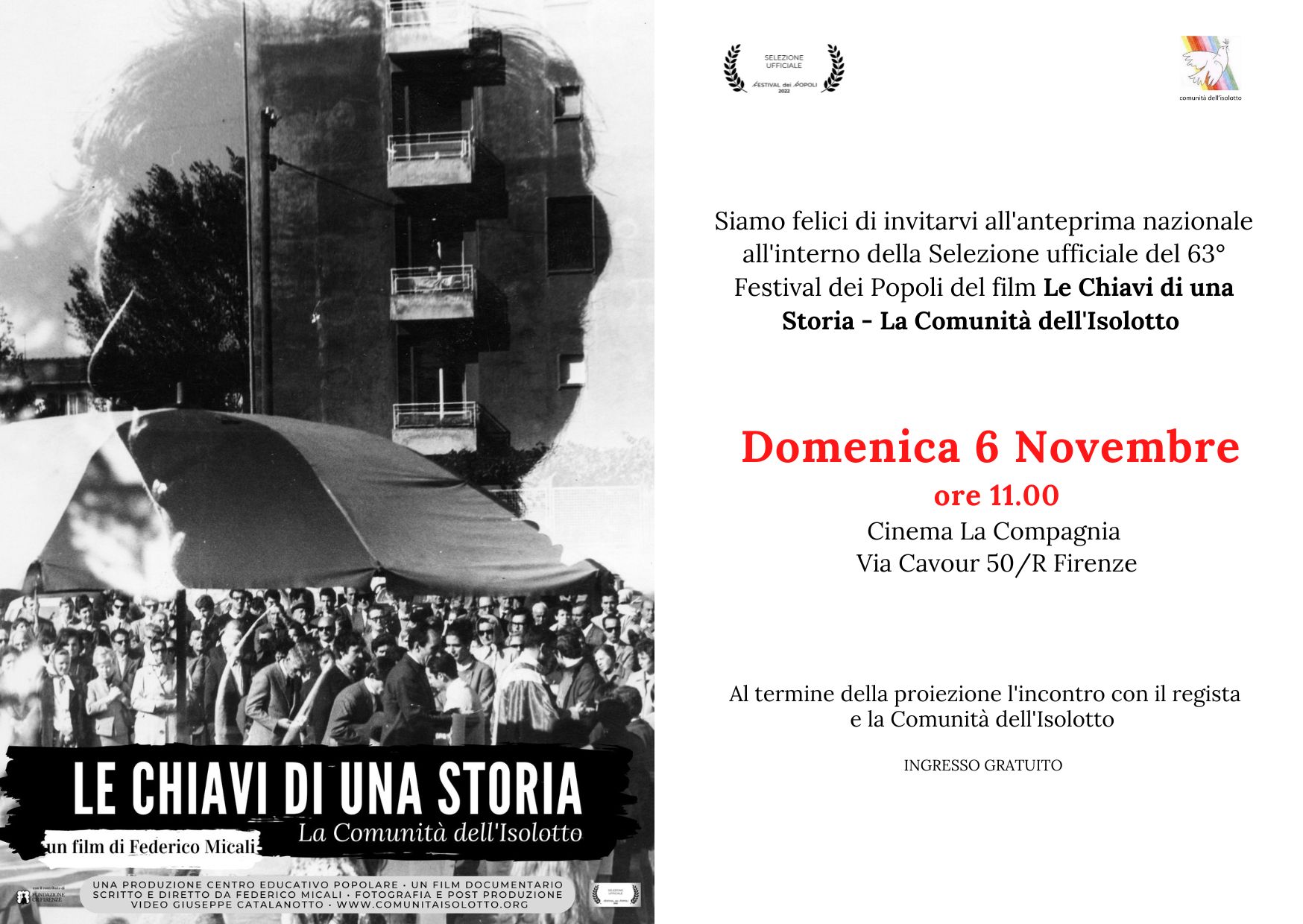 Le chiavi di una storia – la comunità dell’Isolotto