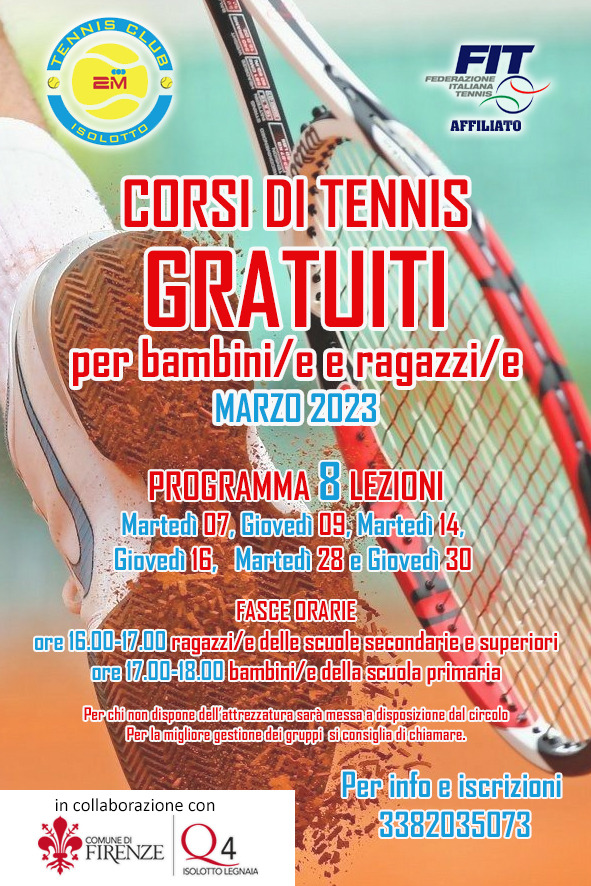 Corsi di tennis gratuiti