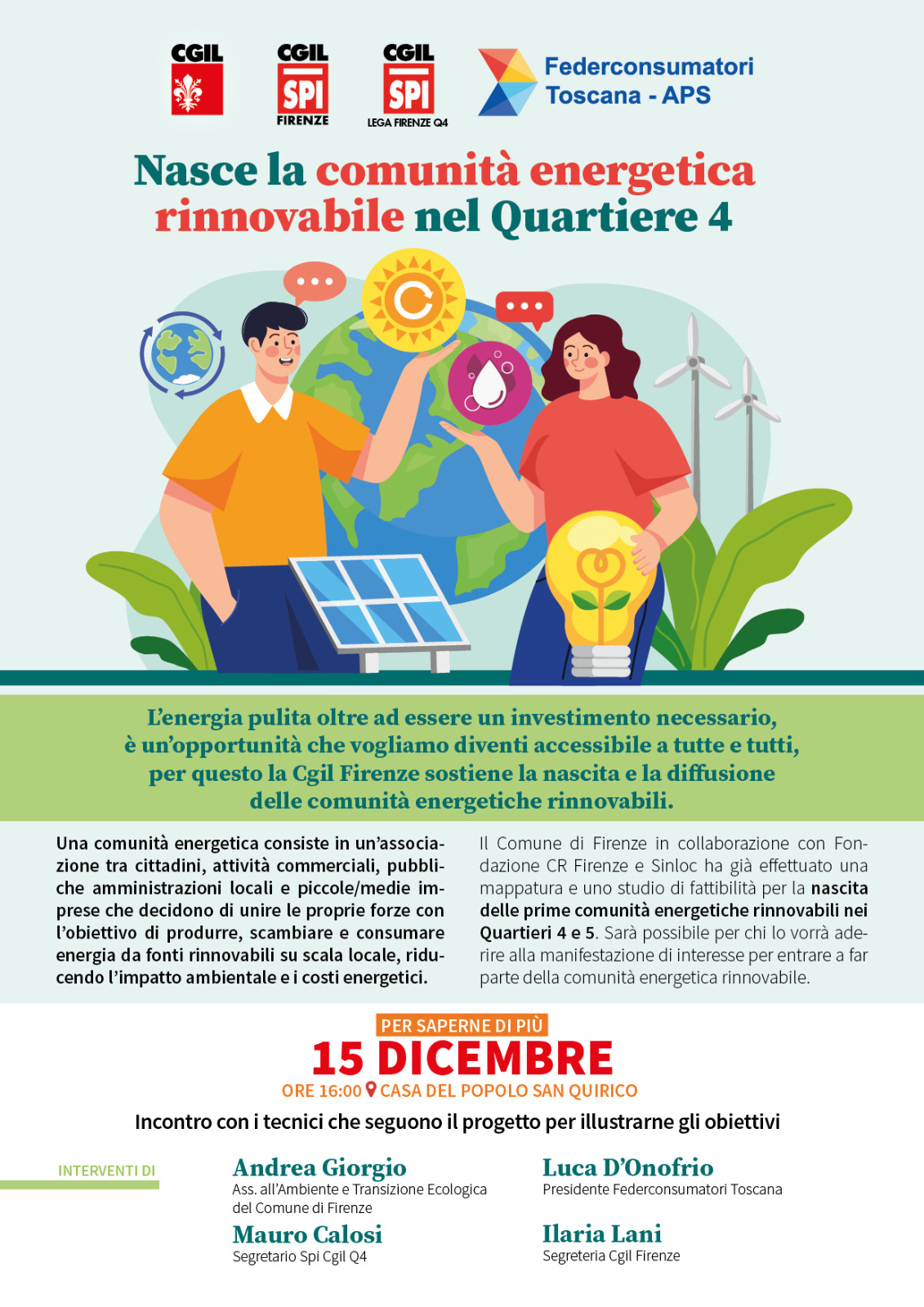 Nasce la Comunità energetica rinnovabile nel Quartiere 4
