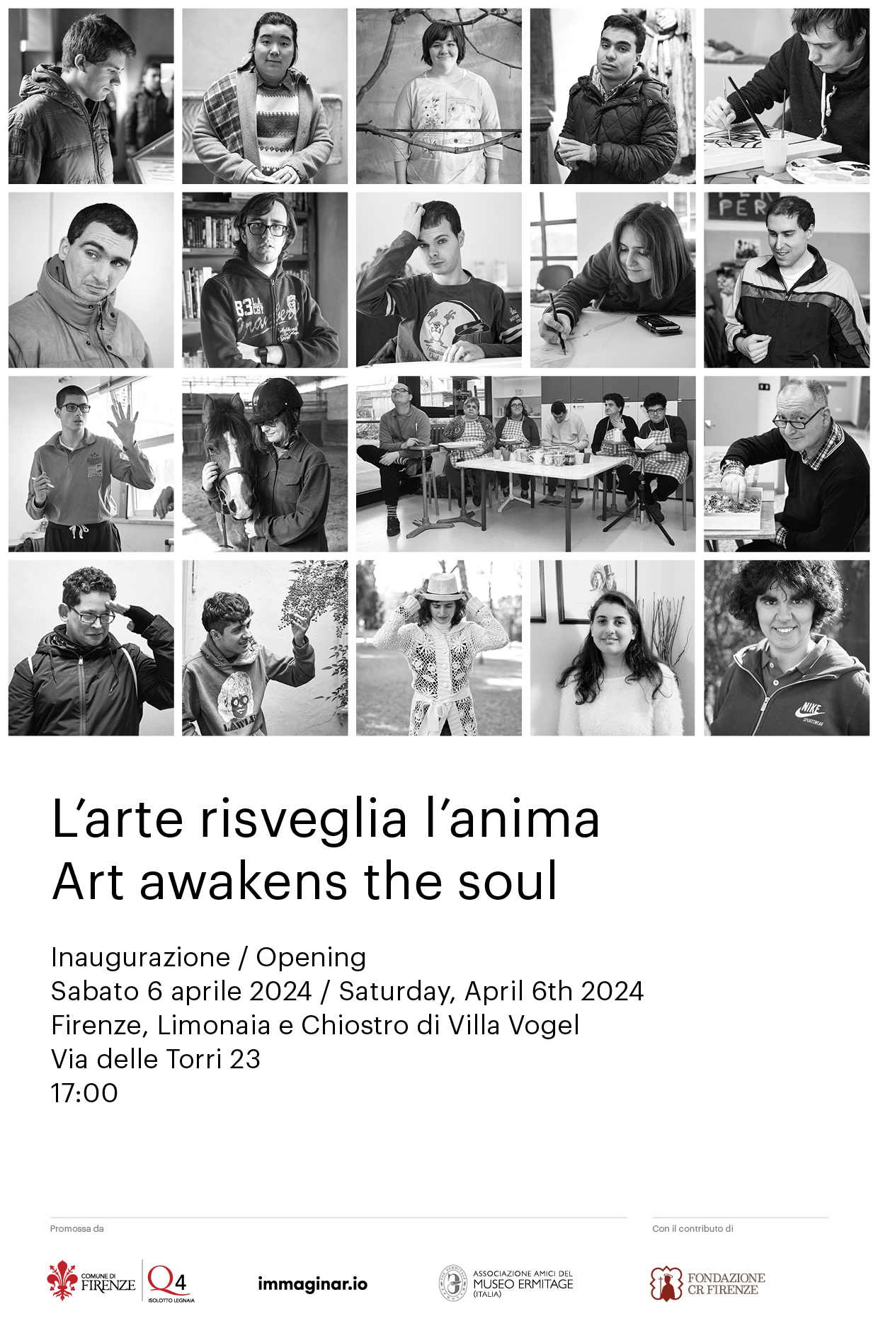 locandina inaugurazione mostra L'arte risveglia l'anima