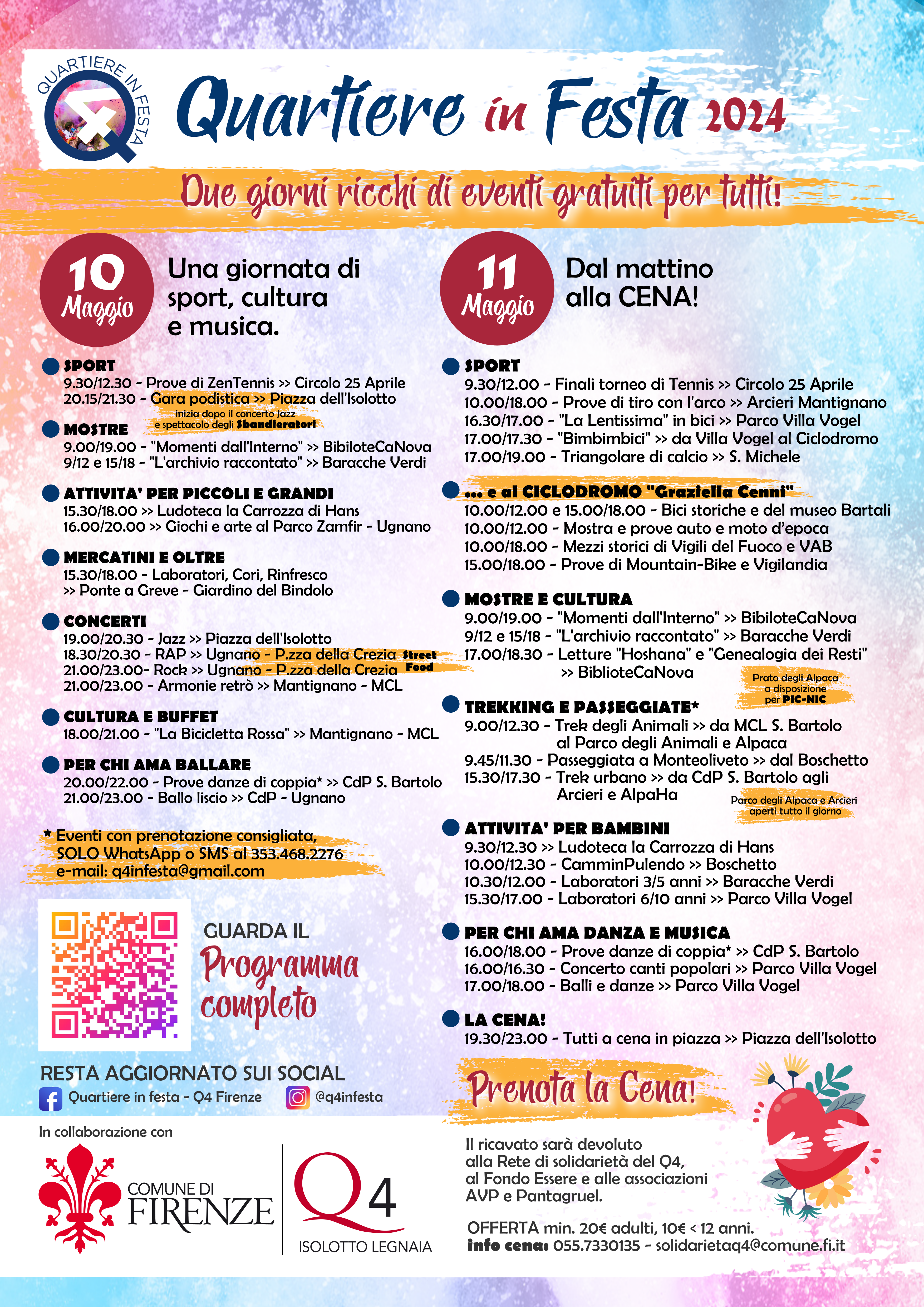 Locandina del programma quartiere in festa 2024